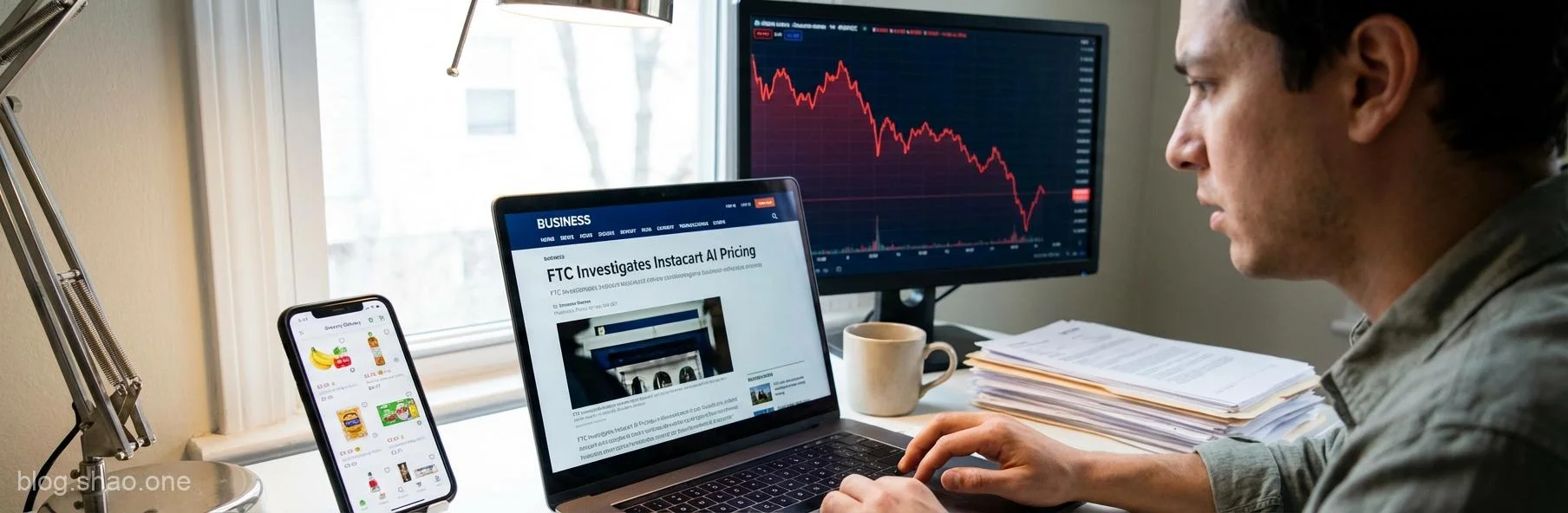 Instacart 驚爆 FTC 調查！AI 定價工具惹禍，股價「挫勒等」暴跌 11%：外送巨頭的期末考來了？