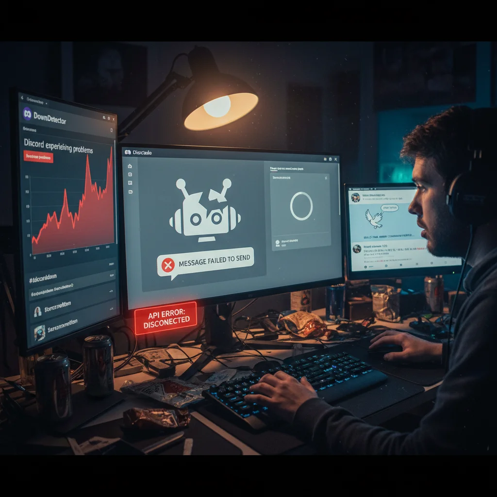 【崩潰現場】Discord 伺服器大罷工！訊息傳不出、API 出錯，玩家集體傻眼