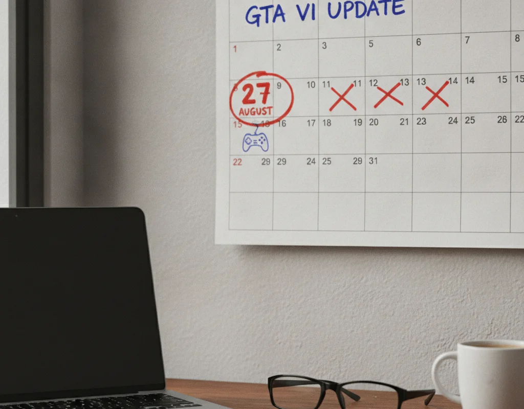 官方確認《GTA 6》下一次重大更新發布日期：圈起日曆上的 8 月 27 日