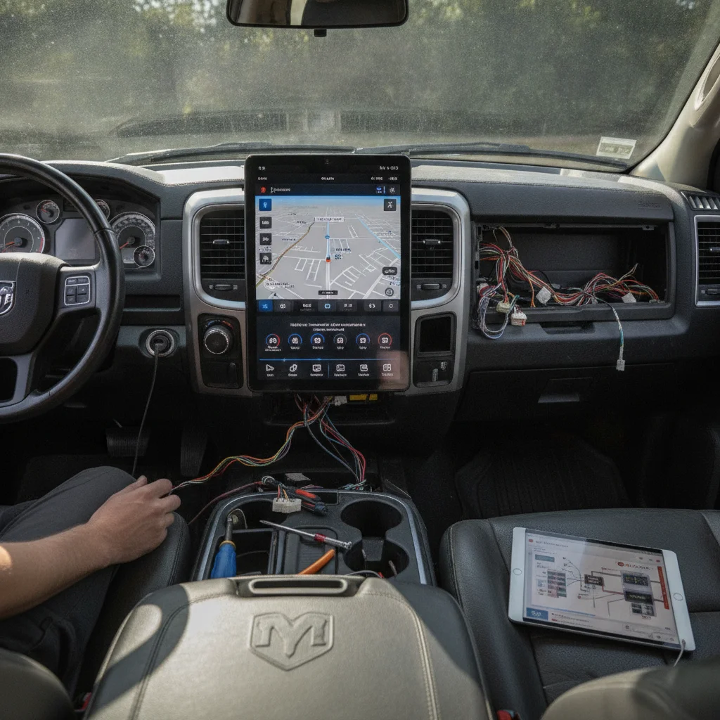 Dodge Ram 改裝 Tesla 風格大螢幕:升級效益與安裝考驗分析