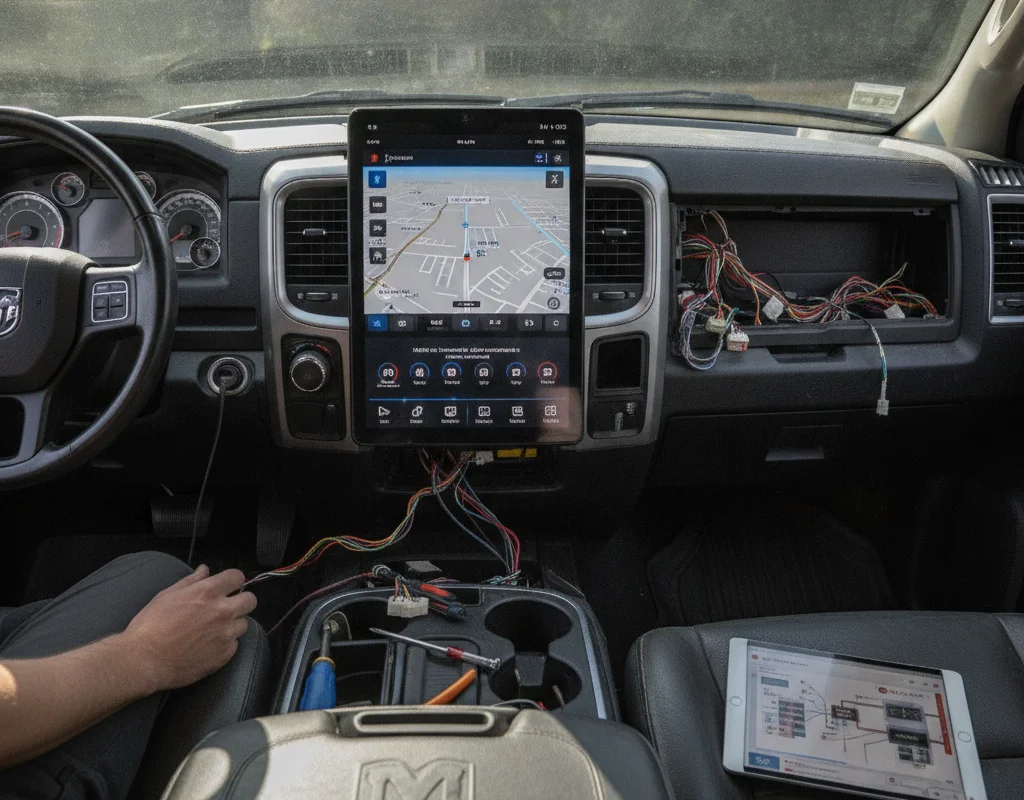 Dodge Ram 改裝 Tesla 風格大螢幕:升級效益與安裝考驗分析